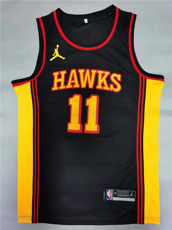 Men Atlanta Hawks #11 Young Black 2021 Game NBA Jersey